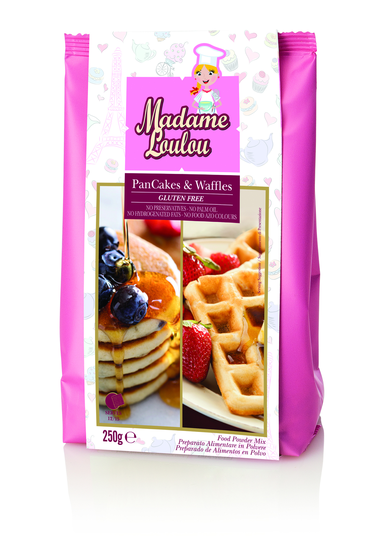 Madame Lou Lou Pancake and Waffle preparation Flour Gluten free 250g